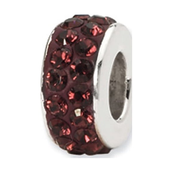 Jewelry by Sweet Pea Sterling Silver Reflections June Double Row Red Preciosa Crystal Bead