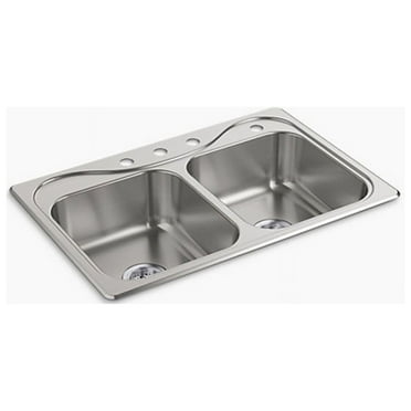 Sterling Southhaven Top-Mount Double-Equal Kitchen Sink, 33" x 22" x 6-1/2"