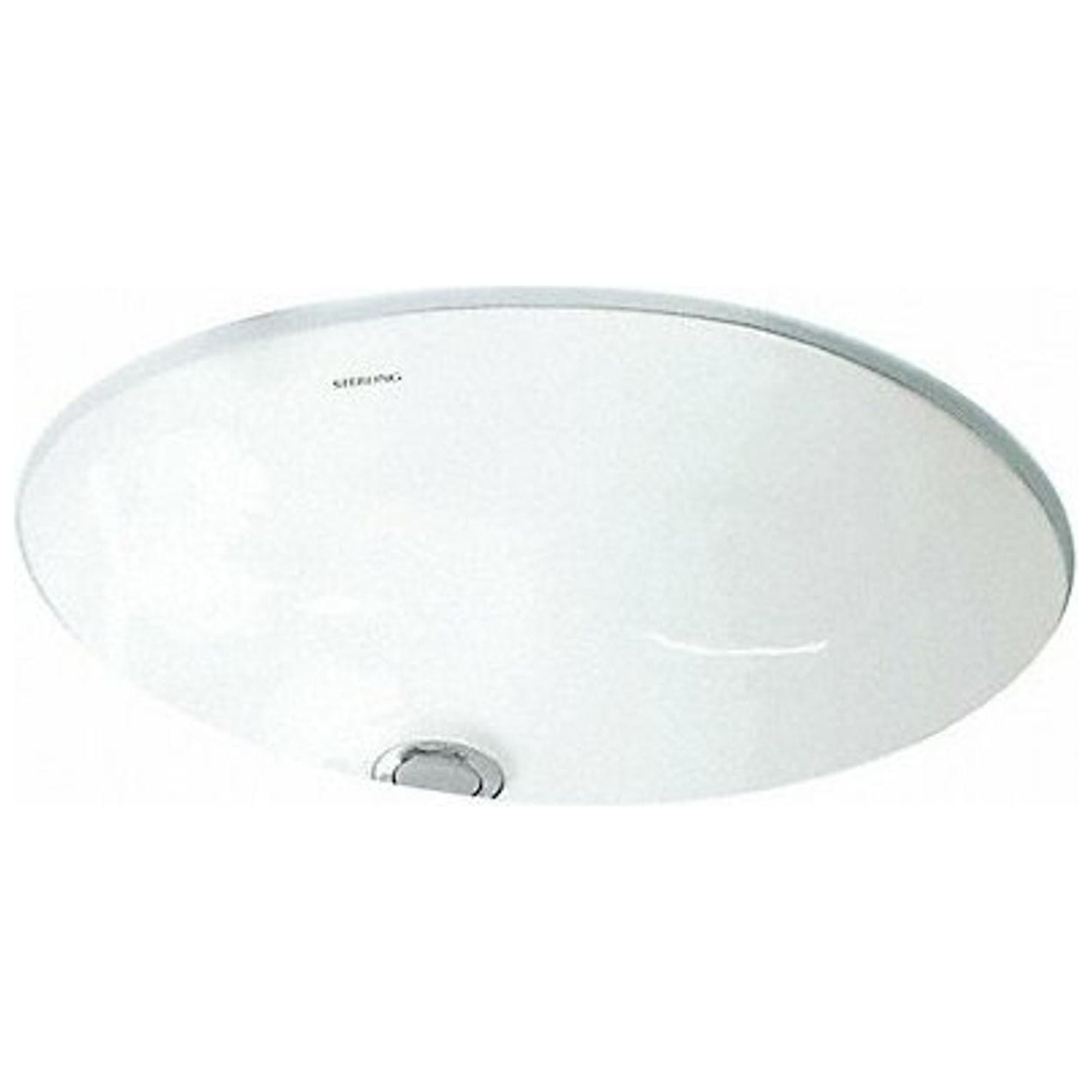 White Oval Vitreous China Undermount Bathroom Sink