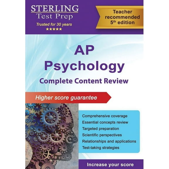 Sterling Test Prep AP Psychology: Complete Content Review for AP Psychology Exam, (Paperback)