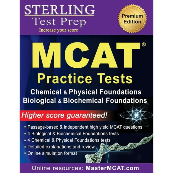 Sterling Test Prep MCAT Practice Tests: Chemical & Physical + Biological & Biochemical Foundations, (Paperback)