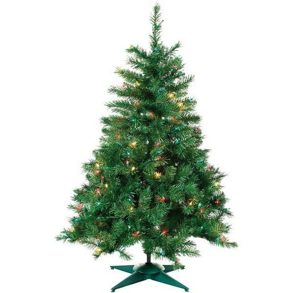 Gerson Company S/2 2Ft. Pre-Lit Colorado Spruce w/50 Ul Multicolored Lights Each