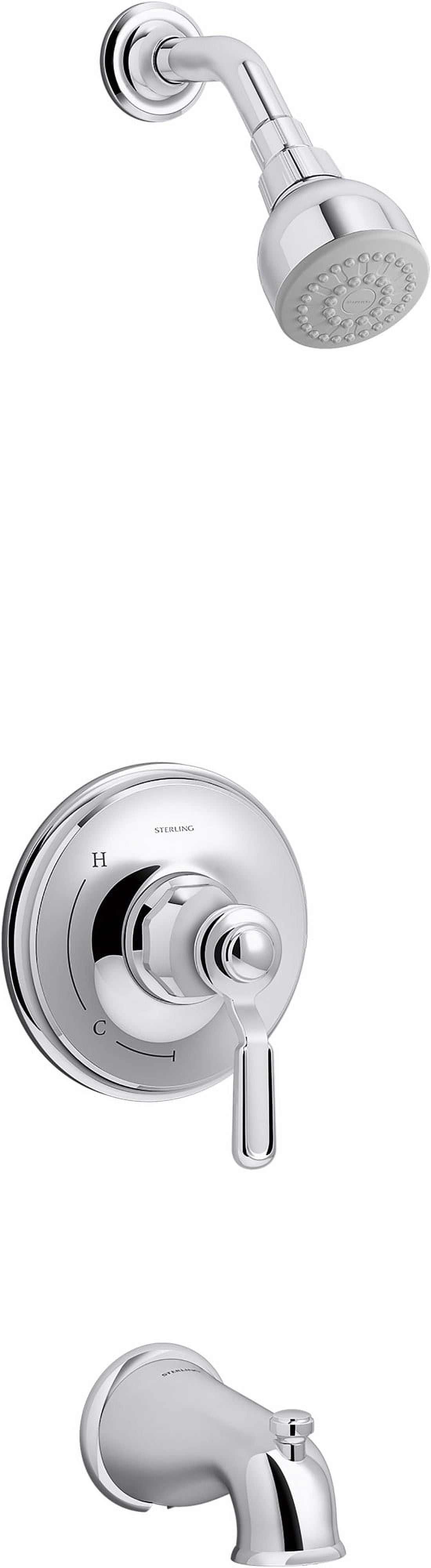Polished Chrome Single Handle Wall Mounted Shower Faucet Set