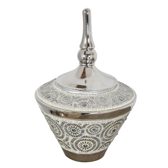 Sterling and Crystal Box with Lid