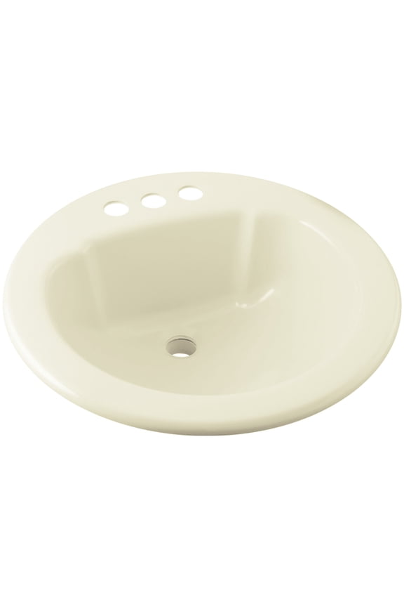 75020140-96 19" Round Lavatory Sink Biscuit Drop-In Vikrell