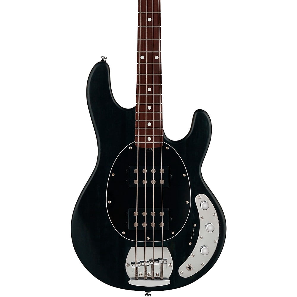 Sterling by Music Man SUB Series StingRay RAY4 HH Electric Bass Guitar - Trans Black Satin