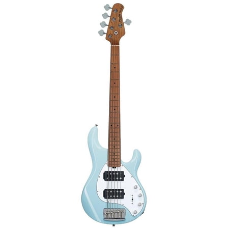 Sterling by Music Man StingRay 35HH Maple Fingerboard 5-String Electric Bass Daphne Blue