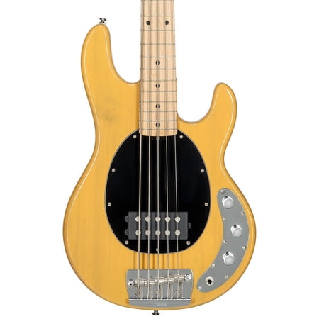 Sterling by Music Man StingRay Classic RAY25 Maple Fingerboard 5-String Electric Bass Guitar Butterscotch