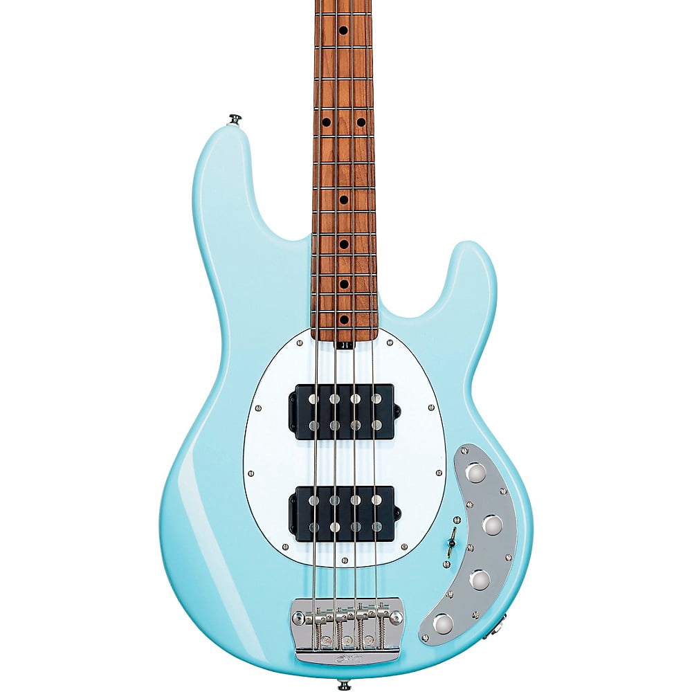 Sterling by Music Man StingRay RAY34 HH Bass Guitar - Daphne Blue