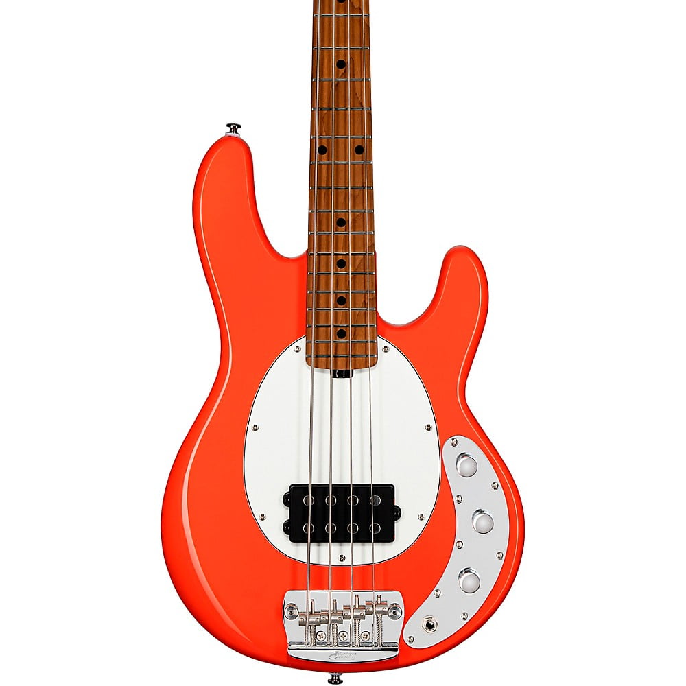Fiesta Red 4-String Short Scale Bass Guitar with Roasted Maple Neck