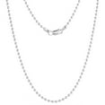 thumbnail image 1 of Sterling silver 2.2mm Pallini Bead Ball Chain Necklace Nickel Free Italy 22 inch, 1 of 3