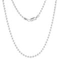 thumbnail image 1 of Sterling silver 3mm Pallini Bead Ball Chain Necklace Thick Nickel Free Italy 20 inch, 1 of 3