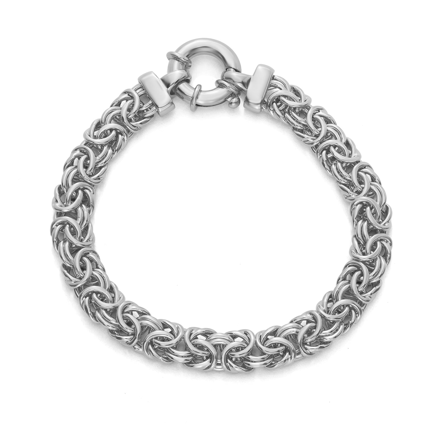 Sterling silver 8" byzantine bracelet