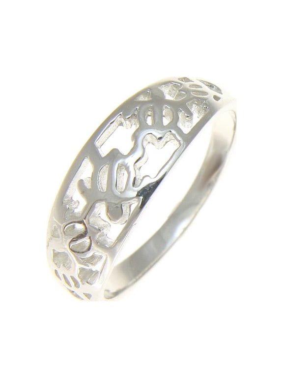 Sterling silver 925 Hawaiian 5 cut out honu sea turtle ring size 3 -10