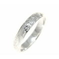 thumbnail image 1 of Sterling silver 925 Hawaiian plumeria scroll 4mm band ring size 5.5, 1 of 3