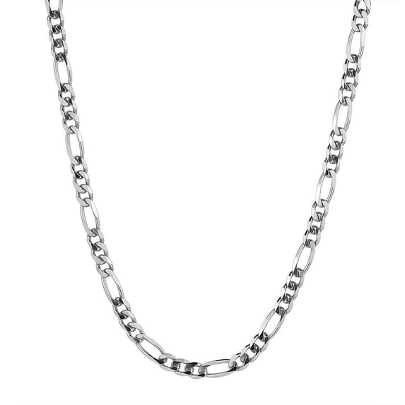 Sterling silver Men's 30" figaro chain necklace