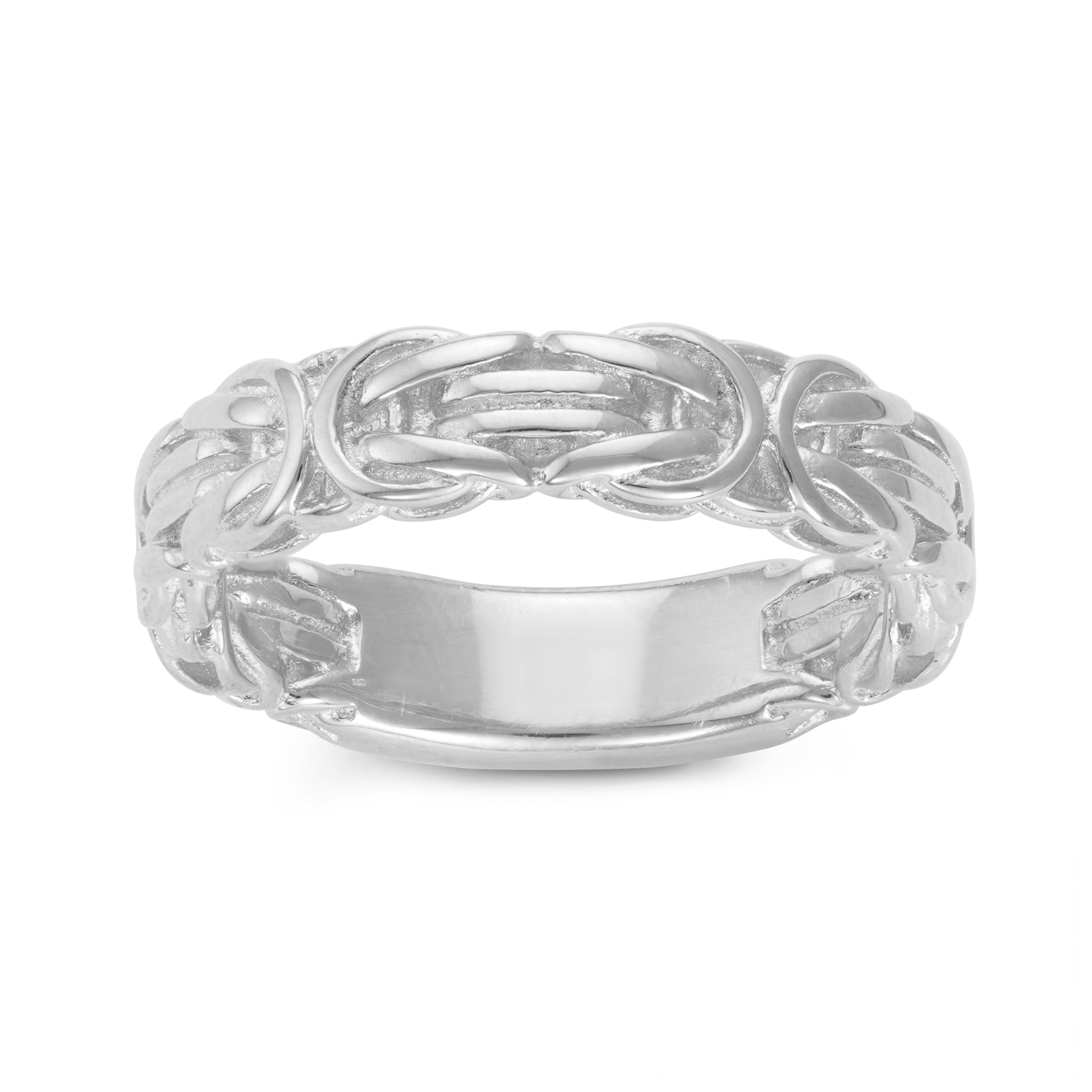 Sterling silver byzantine band