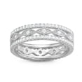 thumbnail image 1 of Sterling silver cz filigree band, 1 of 2