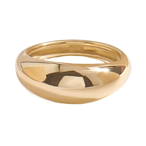 Sterling silver dome shaped chunky thick minimalist band