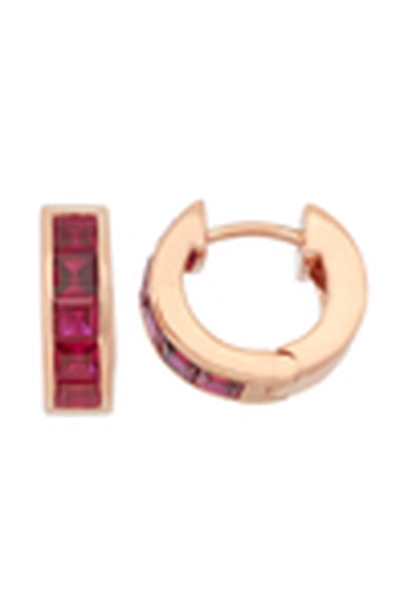 Gemstone Huggie Earring Sterling Silver