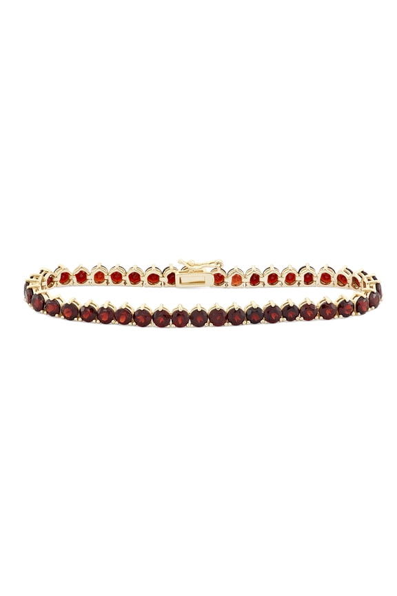 Sterling silver gemstone tennis bracelet