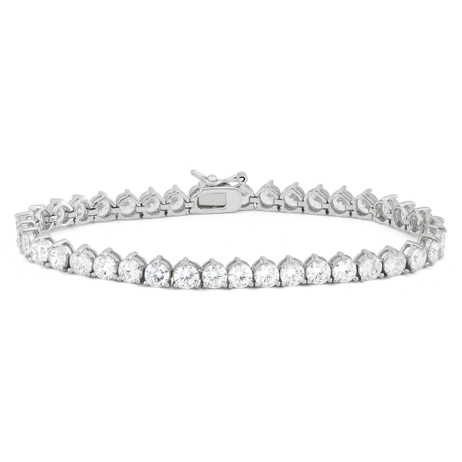 Sterling silver gemstone tennis bracelet