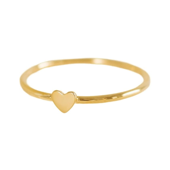 Sterling silver heart design stacking promise ring