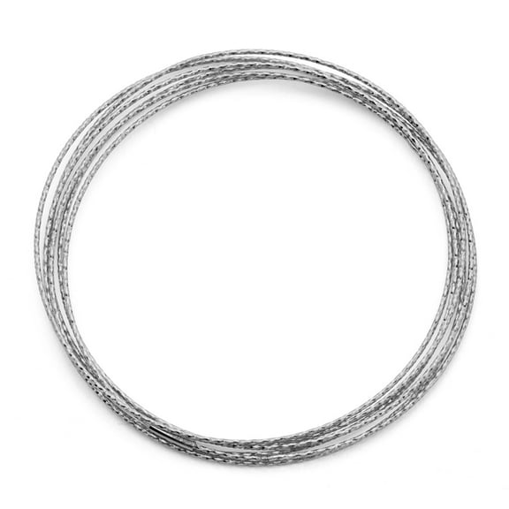 Sterling silver stack diamond-cut bangles