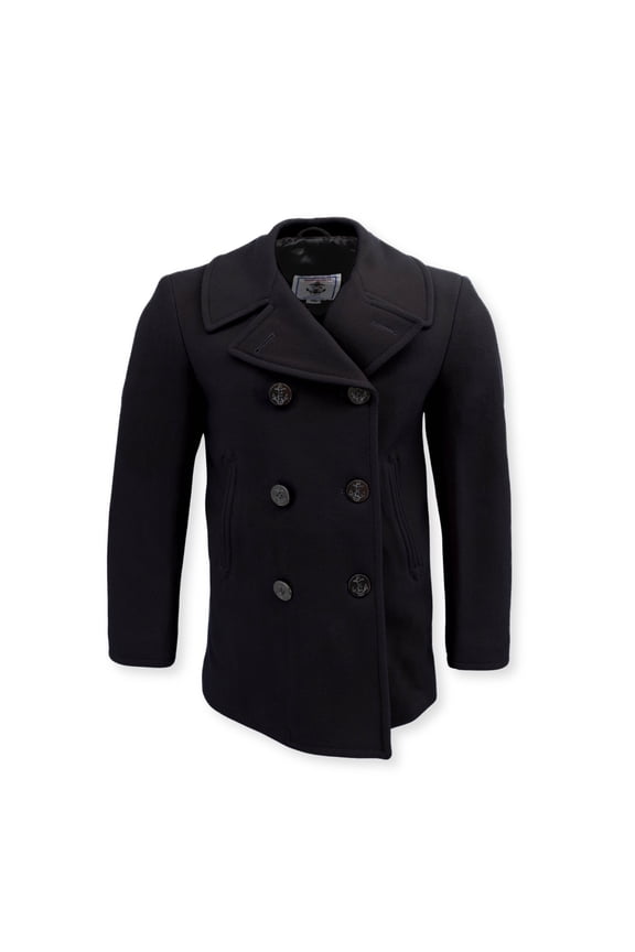 Sterlingwear Womens Navigator Wool Peacoat, Black, Size 14L - Made in USA.