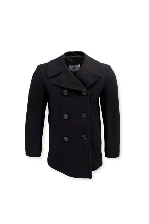 Sterlingwear Womens Navigator Wool Peacoat, Black, Size 8R - Made in USA.