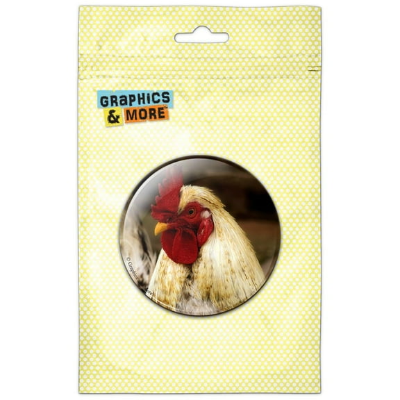 Stern Rooster Refrigerator Button Magnet
