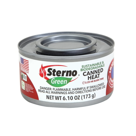 Sterno 2.25 Hour Canned Heat Ethanol Gel Chafing Fuel, USDA Certified Bio-Based, 6.1oz
