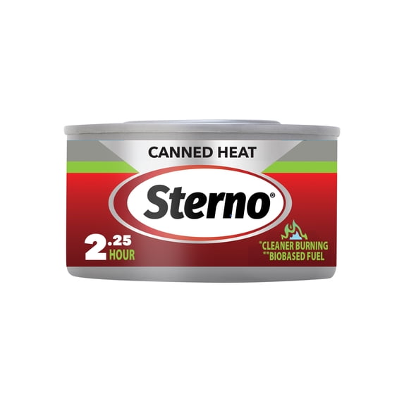 Sterno 2.25 Hour Canned Heat Ethanol Gel Chafing Fuel, USDA Certified Bio-Based, UL Validated, 6.1oz
