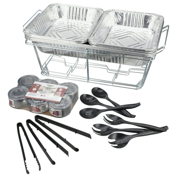 Sterno 70372 27-Piece Disposable Party Pack Chafer Set