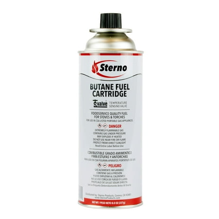Sterno 8oz Butane Fuel Cartridge w/TSV