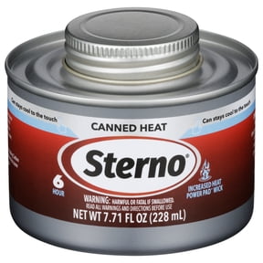 Sterno Camp Wick Fuel Cans - 6-Hour Burn Time, Chafing Dish Fuel Can Burners for Food Warmer, Resealable Twist Chafer Fuel Canned Heat, 7.1fl oz