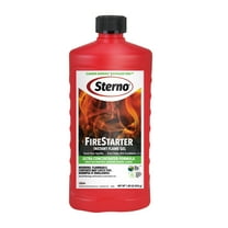 Sterno Brand Instant Flame, Fire Starter Gel, All-Weather, Odorless, UL Validated, 16oz, Quantity 1