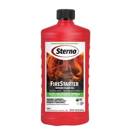 Sterno Instant Flame, All-Weather, Fire Starter Gel - 16oz Bottle