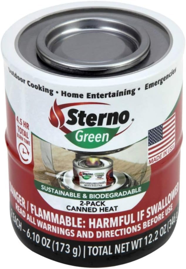 Sterno Canned Chafing Fuel Ethanol Gel 12.2 oz 2 pk