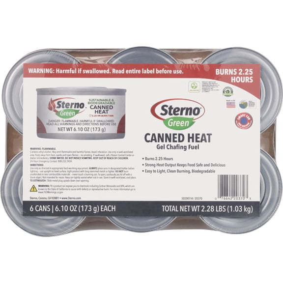 Sterno Canned Heat Gel Chafing Fuel - Single Pack
