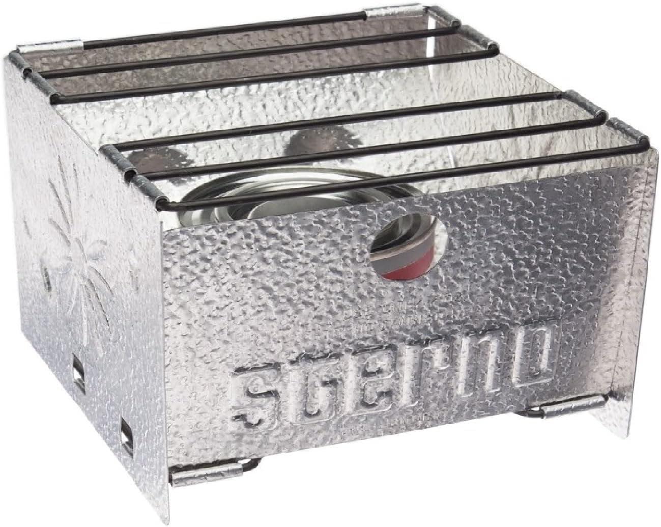 Sterno Foldable Stove - Portable Camping Stove for Outdoor Cooking, Easy-to-Assemble Outdoor Cooking Stove - Outdoor Stove for Camping, Picnics, Tailgating, & Emergencies - Pack of 4, Silver