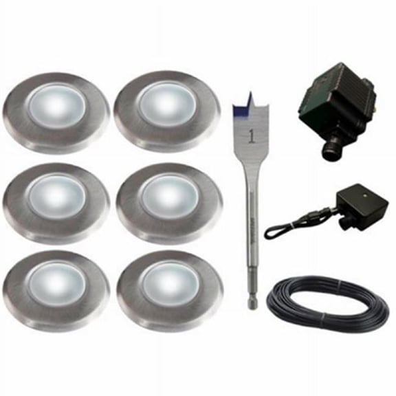 Sterno Home 241385 12V Four Seasons Courtyard LED Deck Light Set, 6 Piece