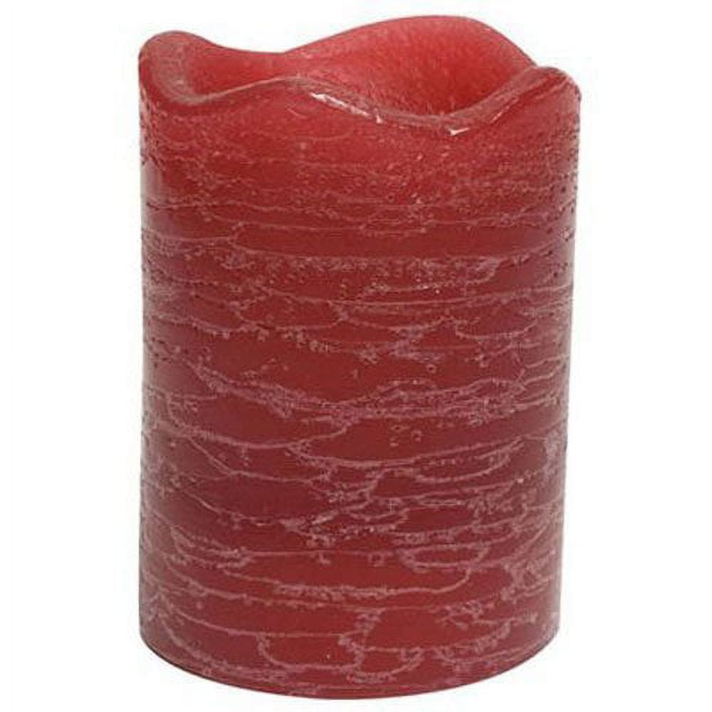 Sterno Home 4Inch Tall Inglow Flameless Rustic Pillar Pomegranate