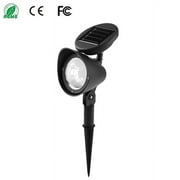 Sterno Home Gl23836Bk2 Paradise Solar Led 3 Lumens Plastic Spot Light, 2-Pack, 2 Piece