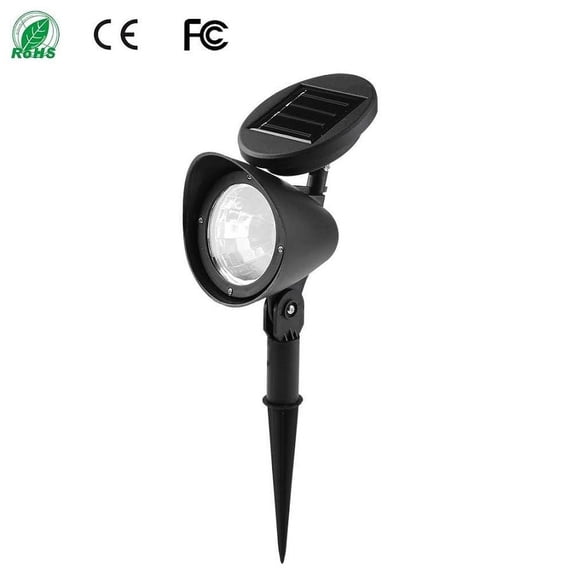 Sterno Home Gl23836Bk2 Paradise Solar Led 3 Lumens Plastic Spot Light, 2-Pack, 2 Piece