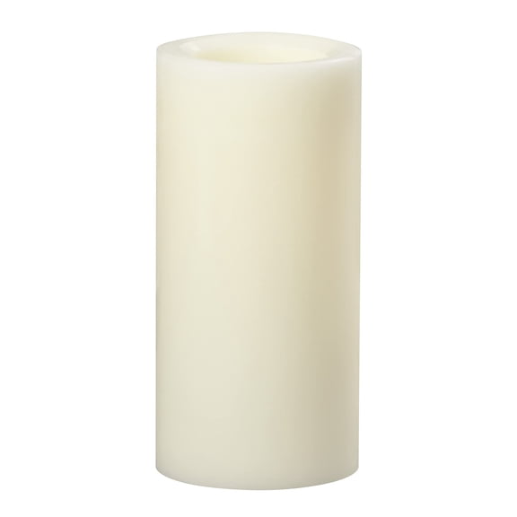 Sterno Home Premier All-Weather Wax Flameless LED Candle with Dusk-to-Dawn Sensor, 4.0" x 8.0", Cream
