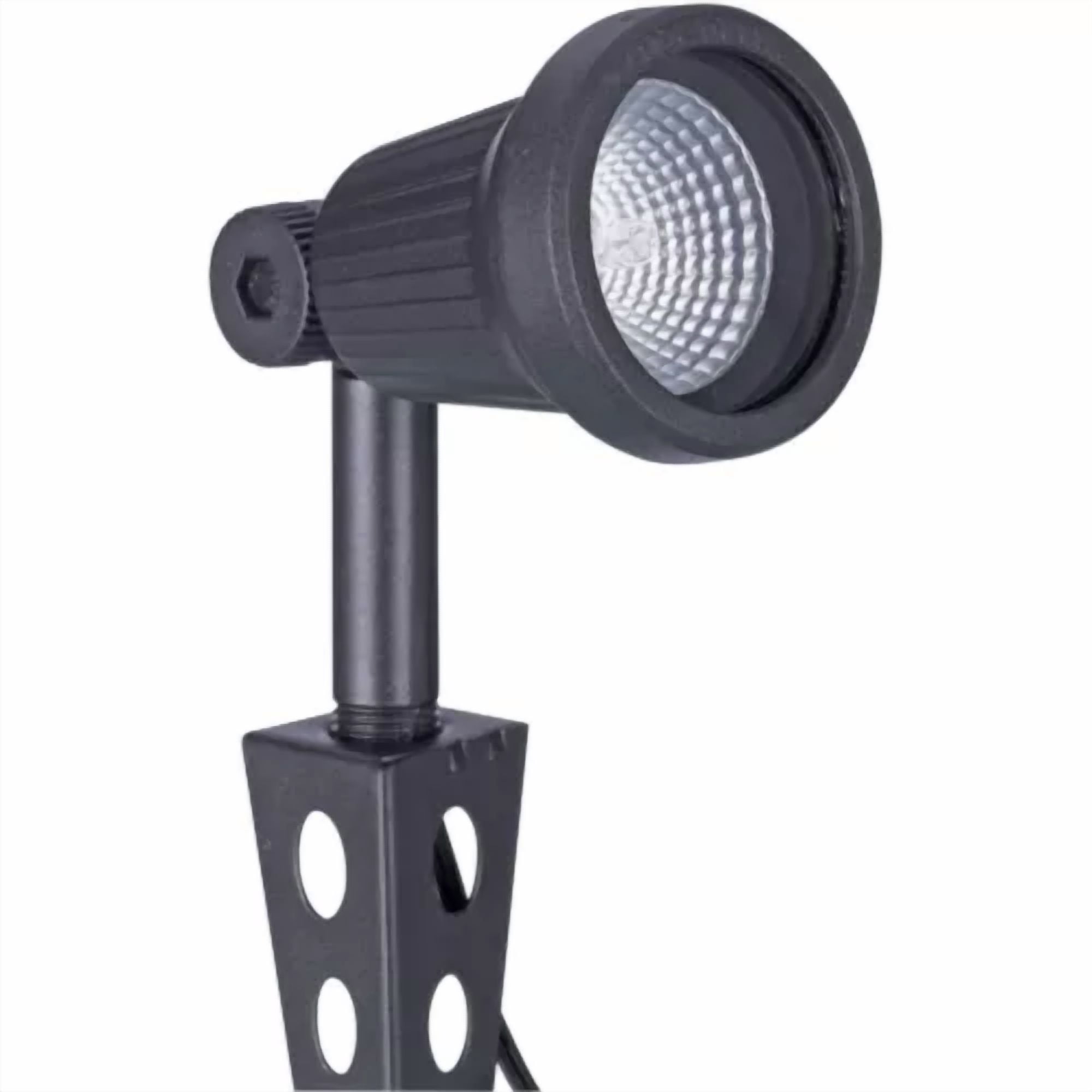 Sterno Home Ribbed Cast T3 20Watt Aluminum Halogen Spotlight - Black (Pack Of 1)