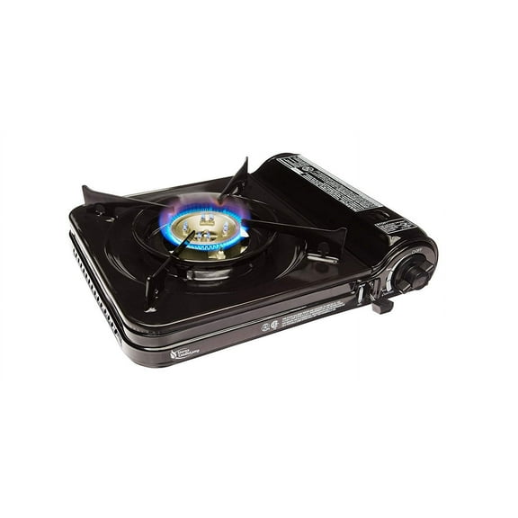 Sterno Portable Butane Stove - Single Burner Stove for Catering or Outdoor Cooking, Black with Travel Case - 9000 BTU