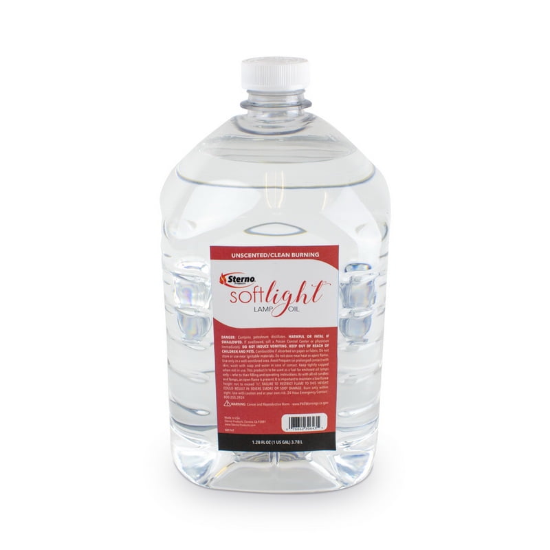 Sterno Soft Light Liquid Wax Lamp Oil, Clear, Gallon, 4 per Carton