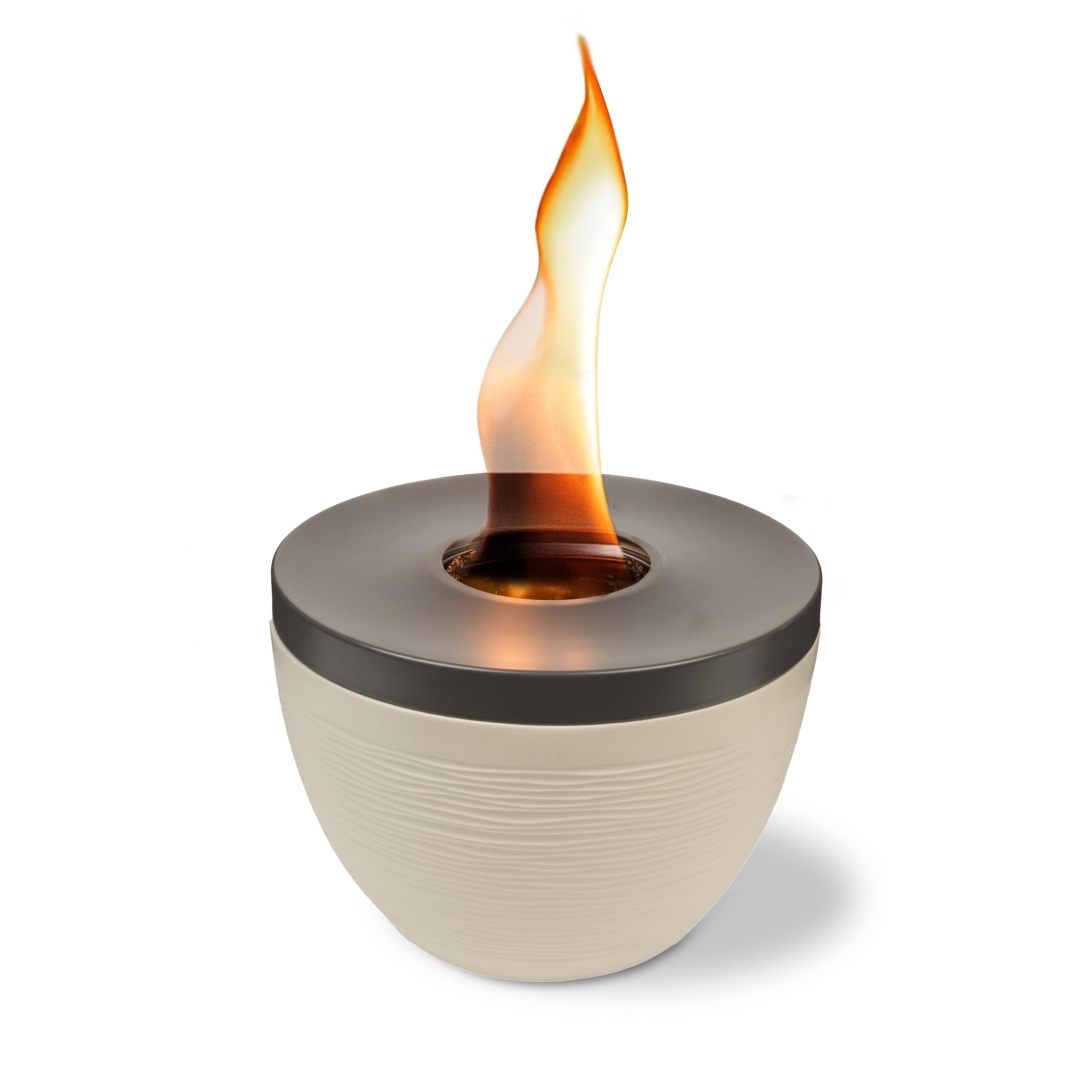 Sterno Tabletop Fire Pit Small Smokeless Mini Fireplace for Indoor Outdoor Patio & Balcony Decor, Tabletop Fireplace 6.5" x 5" - Cocoa & Sand